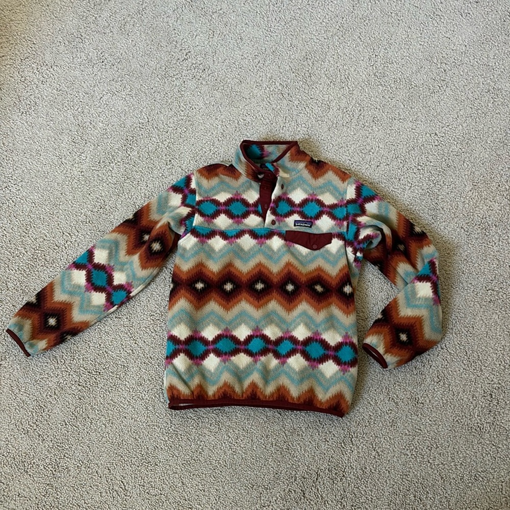 Patagonia Synchilla Snap-T in Timber Twist: Cedar Red
